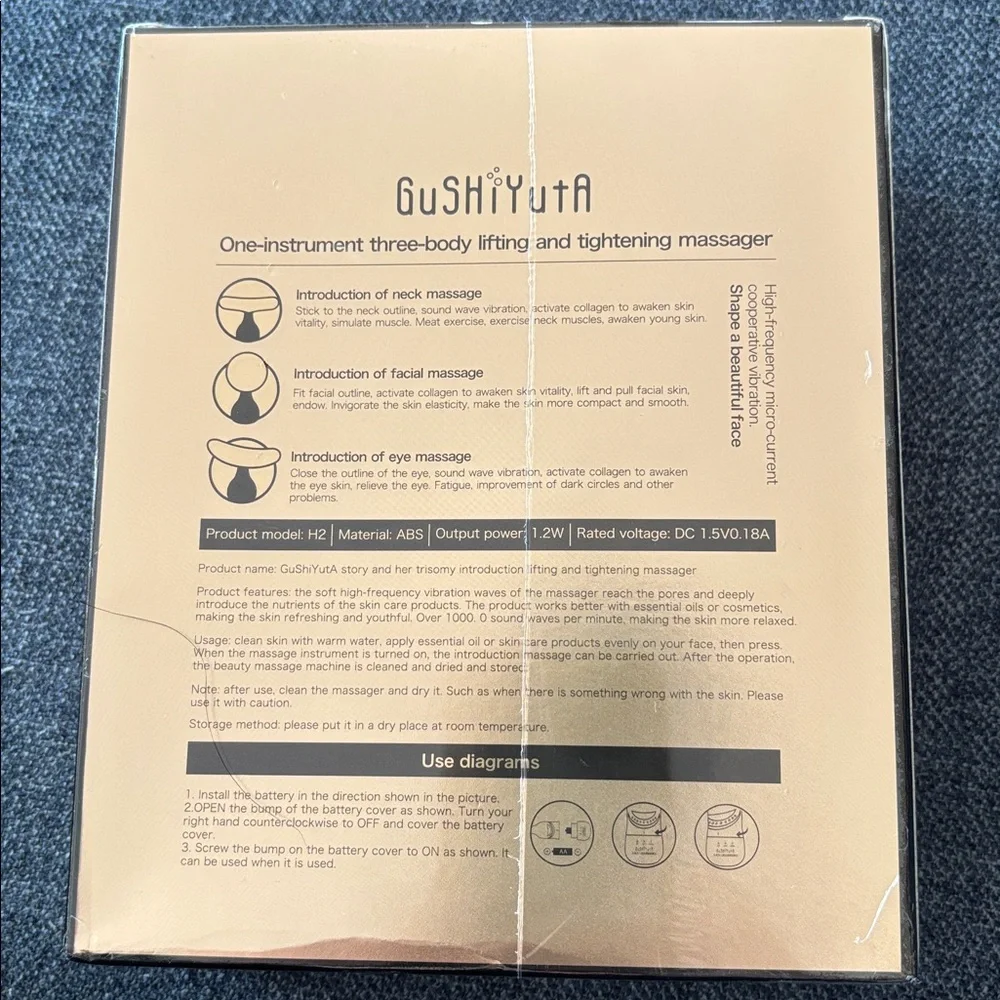 GuShiYuta Anti-Aging Neck/Eye/Facial Lifting & Tightening Massager BNIB/SEALED - Picture 3 of 7